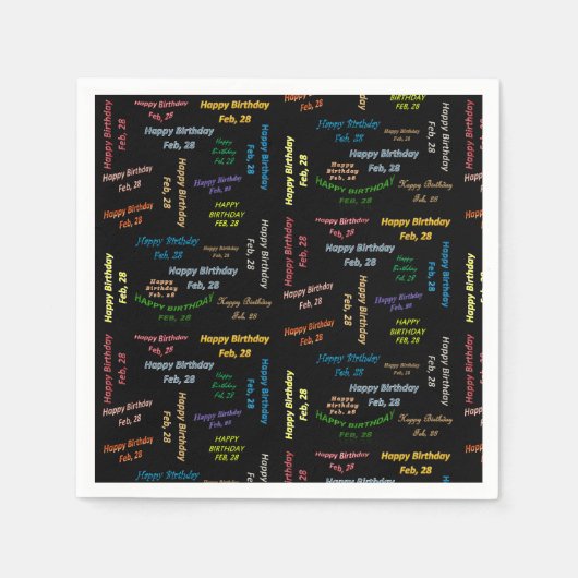Papier Napkins Februari, 28 Dag Servet (Voorkant)