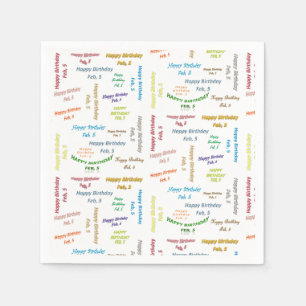 Papier Napkins Februari, 5 Dag Servet