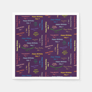 Papier Napkins Februari, 7 Dag Servet