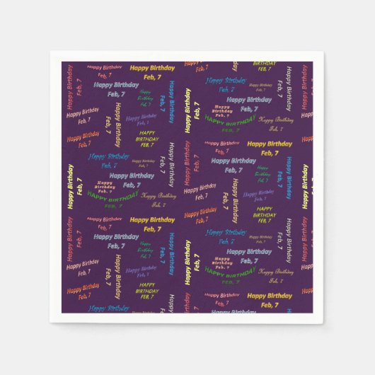 Papier Napkins Februari, 7 Dag Servet (Voorkant)