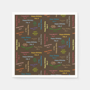 Papier Napkins Februari, 8 Dag Servet