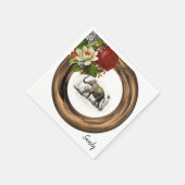 Papier Napkins, Floral Elephant Servet (Hoek)