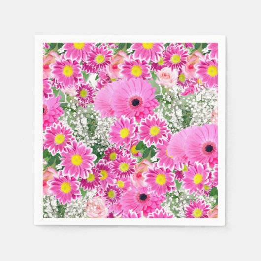 Papier Napkins Floral Servet (Voorkant)