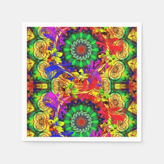 Papier Napkins Floral Servet (Voorkant)