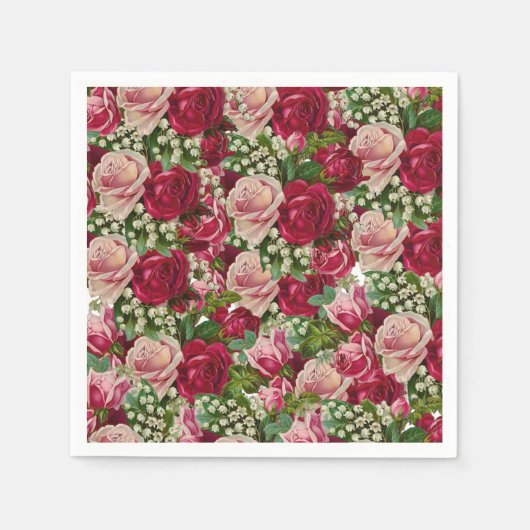 Papier Napkins Floral Servet (Voorkant)