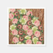 Papier Napkins, Floral Servet (Voorkant)