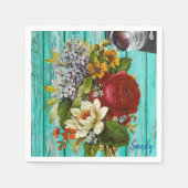 Papier Napkins, Floral Servet (Voorkant)