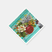 Papier Napkins, Floral Servet (Hoek)