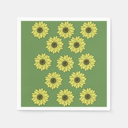 Papier Napkins Floral Servet (Voorkant)