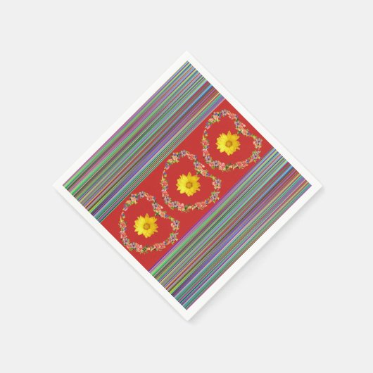 Papier Napkins Floral Servet (Hoek)