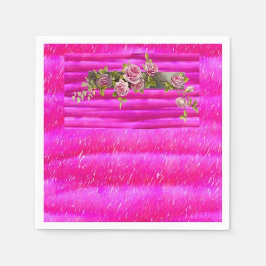 Papier Napkins Floral Servet (Voorkant)