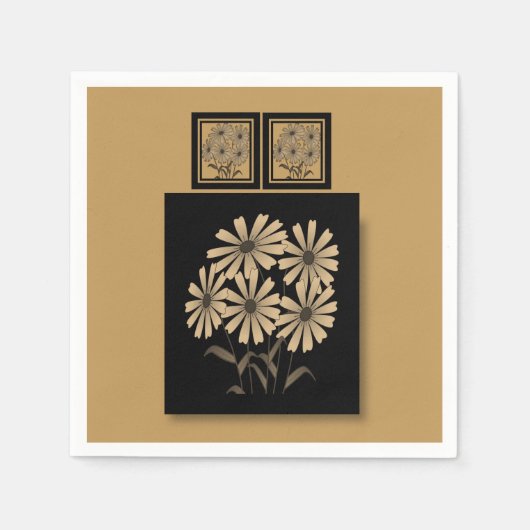 Papier Napkins Floral Servet (Voorkant)