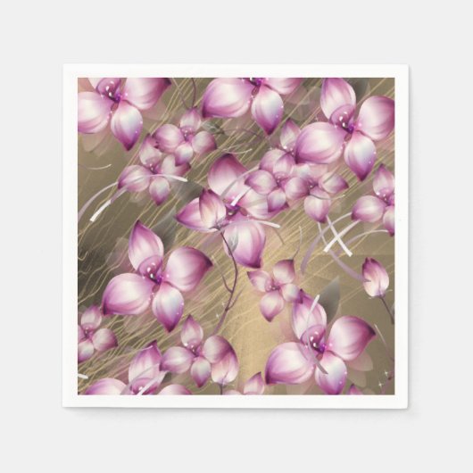 Papier Napkins Floral Servet (Voorkant)