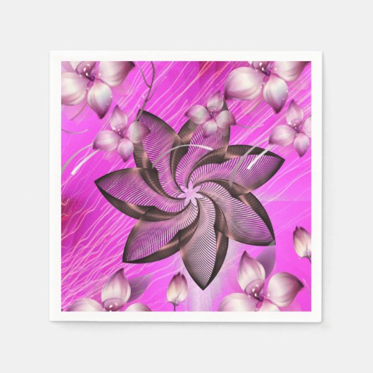 Papier Napkins Floral Servet (Voorkant)