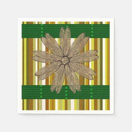 Papier Napkins Floral Servet (Voorkant)