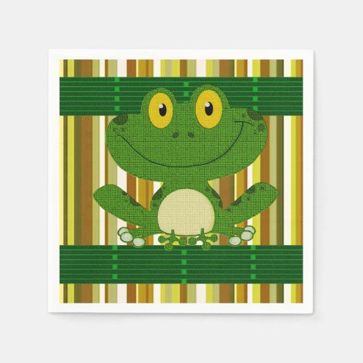 Papier Napkins Frog Servet (Voorkant)