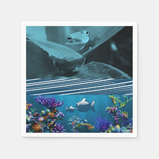 Papier Napkins Frog Servet (Voorkant)