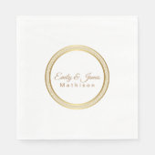 Papier Napkins-Gold-eternal Circle Napkins Servet (Voorkant)