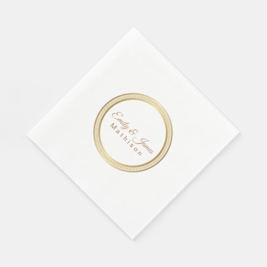 Papier Napkins-Gold-eternal Circle Napkins Servet (Hoek)