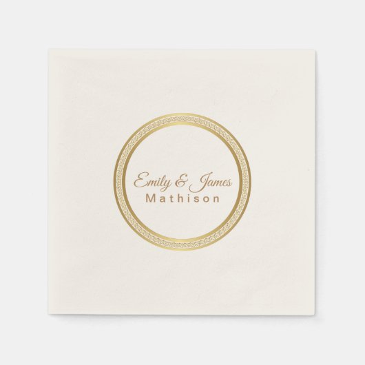 Papier Napkins-Gold-eternal Circle Napkins Servet (Voorkant)
