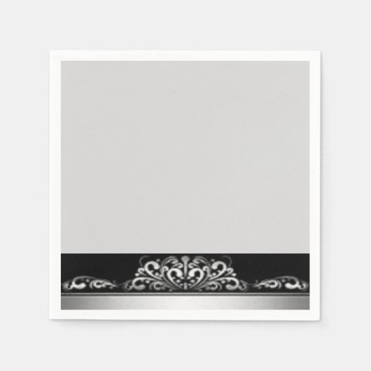 Papier Napkins Gray Servet (Voorkant)