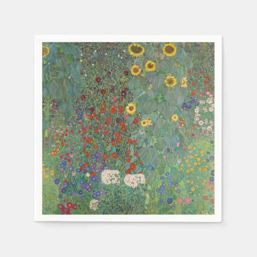 PAPIER NAPKINS : GUSTAV KLIMT : BOERDERIJ GARDEN SERVET (Voorkant)