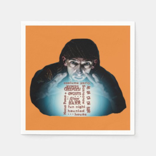 Papier Napkins Halloween Costume Party Crystal Bal Servet (Voorkant)