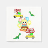 Papier Napkins, Happy Birthday Alligator Angel Servet (Voorkant)