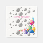 Papier Napkins, Happy Birthday Balloons Napkins Servet (Voorkant)