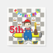 Papier Napkins, Happy Birthday Boy Car Servet (Voorkant)