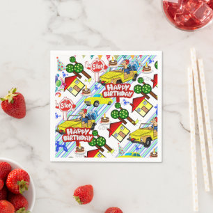 Papier Napkins, Happy Birthday Boy Cars Servet