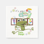 Papier Napkins, Happy Birthday Friends Frog Servet (Voorkant)