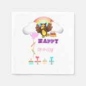 Papier Napkins, Happy Birthday Owl Servet (Voorkant)