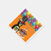 Papier Napkins, Happy Birthday Penguin Servet (Hoek)