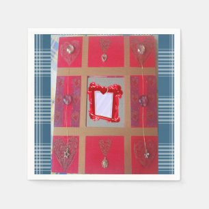 Papier Napkins Heart Servet