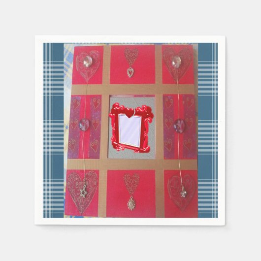 Papier Napkins Heart Servet (Voorkant)