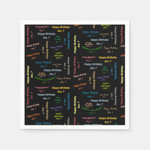 Papier Napkins Januari, 7 Dag Servet