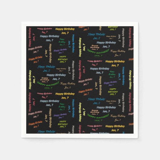 Papier Napkins Januari, 7 Dag Servet (Voorkant)