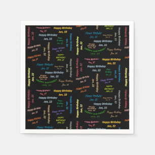 Papier Napkins January, 22 Birthday Servet
