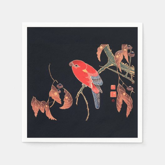 PAPIER NAPKINS : JAPANESE WOODBLOCK : ITÖ JUKUCHKE SERVET (Voorkant)