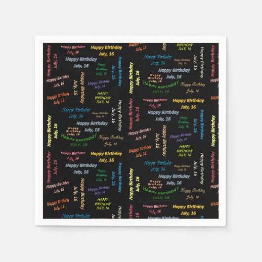 Papier Napkins Juli, 16 Dag Servet (Voorkant)