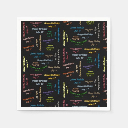 Papier Napkins Juli, 17 Dag Servet (Voorkant)