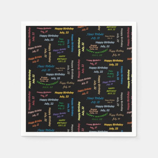 Papier Napkins Juli, 22 Dag Servet (Voorkant)