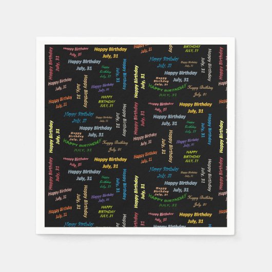 Papier Napkins Juli, 31 Dag Servet (Voorkant)