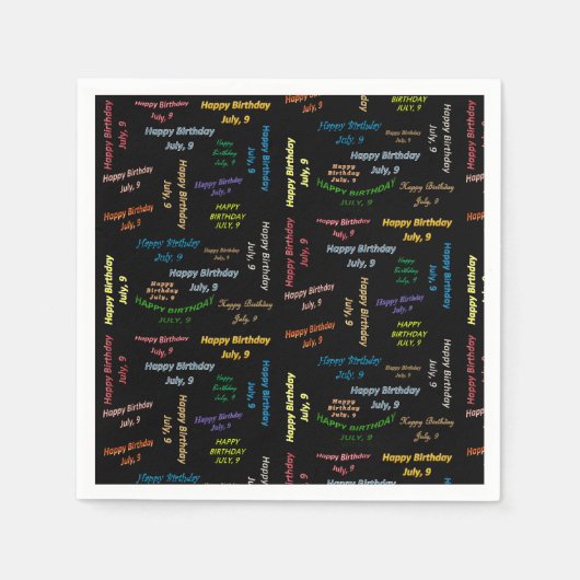 Papier Napkins Juli, 9 Dag Servet (Voorkant)