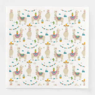 Papier Napkins - Llama Garden Party Servet