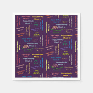 Papier Napkins March, 11 zondag Servet