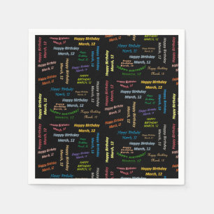 Papier Napkins March, 12 zondag Servet