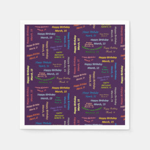 Papier Napkins March, 15 oktober Servet
