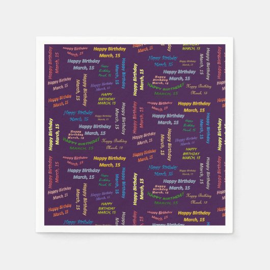 Papier Napkins March, 15 oktober Servet (Voorkant)